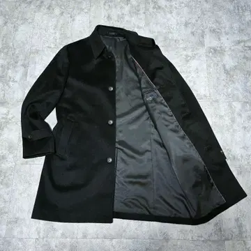 미사용급 archive 스텐카라 코트 L 캐시미어 혼방 울 코트 블랙