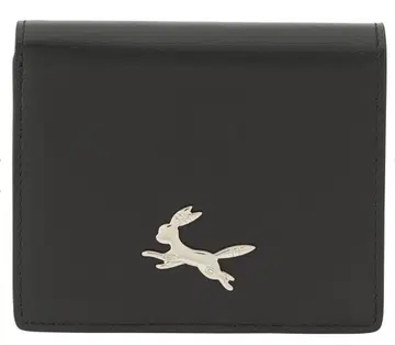 천연 가죽 접이식 지갑 블래키