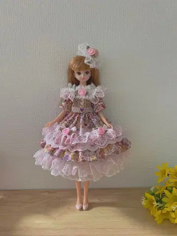 리카짱 제니짱 옷 갈아입기 의류 꽃무늬 드레스 핸드메이드