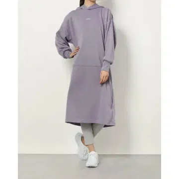 새상품 NERGY 후디 후드티 맥시 원피스 피트니스 요가 보라색