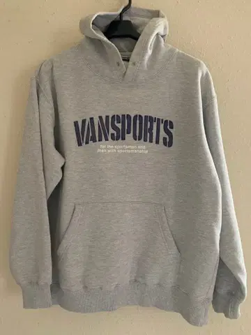 VANSPORTS 그레이 후드 부착 후드티