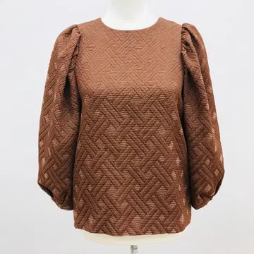 [택 포함] COEL 코엘 퍼프 슬리브 긴팔 상의 브라운