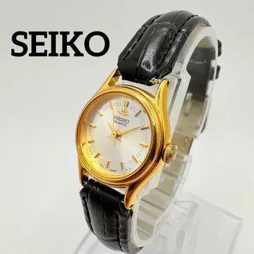 작동품 배터리 교체 완료 SEIKO 세이코 골드 라운드 손목시계 드레스