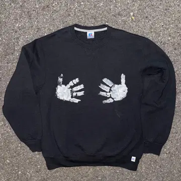 00s RUSSELL ATHLETIC 리메이크 블랙 맨투맨