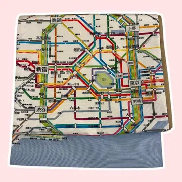 [ 특주품 ] 도쿄 노선 도안 후쿠로 오비 (세탁 가능한 소재)