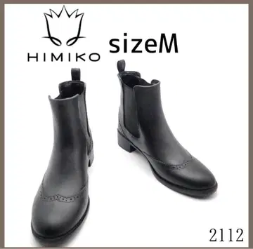 새상품급 히미코 HIMIKO 완전 방수 레인부츠 숏 블랙