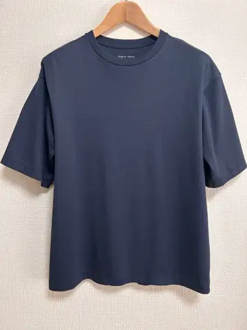PUBLIC TOKYO 릴랙스 핏 T셔츠 DARK BLUE