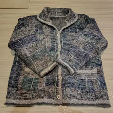 니트 자켓 안감 샤기 모헤어 혼방