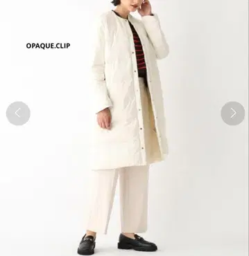 [ 새상품급 ] 정가 1.6만 OPAQUE.CLIP 화이트 롱 다운