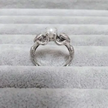 반지 21호 925 각인 실버 인어 펄 빈티지