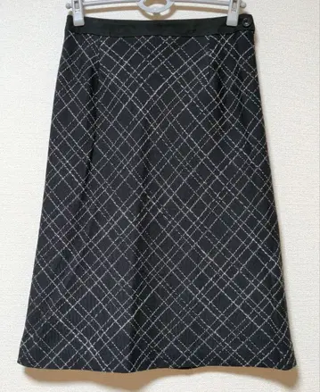 [ 새상품급 ] NEWYORKER 뉴요커 블랙 화이트 스커트 13호