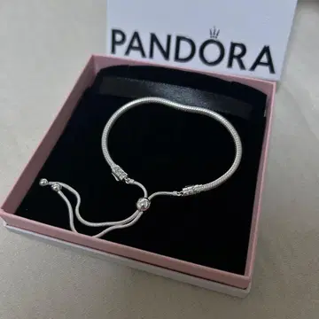 PANDORA 스네이크 체인 실버 조절 가능 팔찌