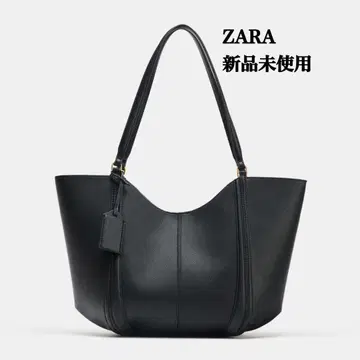 완판템 ZARA 맥시 쇼핑백 택 포함 새상품 블랙