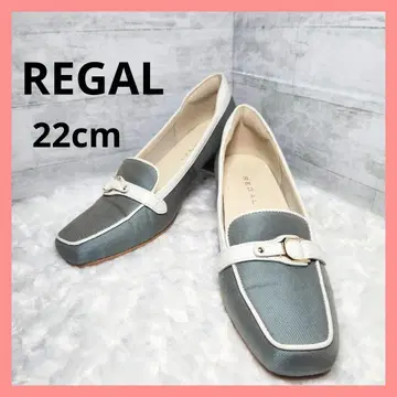 [컨디션 최상] REGAL 스퀘어 펌프스 라이트 그린 22cm