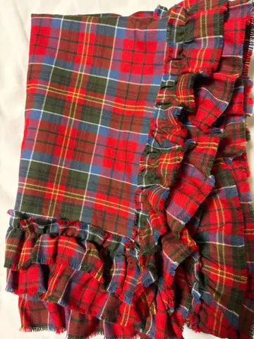 제인 마플 타탄 체크 대형 스톨 [ 미사용 ]