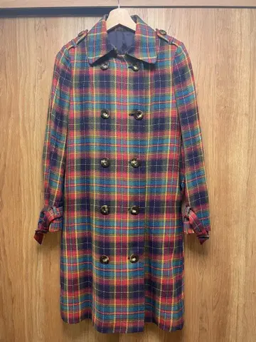 Lois CRAYON 체크 무늬 롱 코트