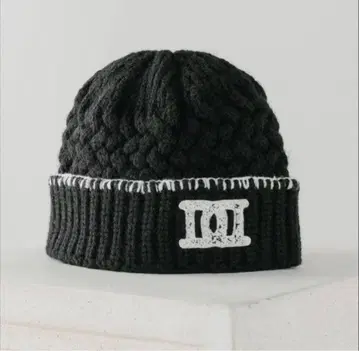 Darich DD 로고 바스켓 니트 비니 블랙