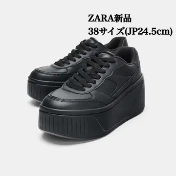 ZARA 플랫폼 스니커즈 38사이즈(JP24.5cm) 택 포함 새상품