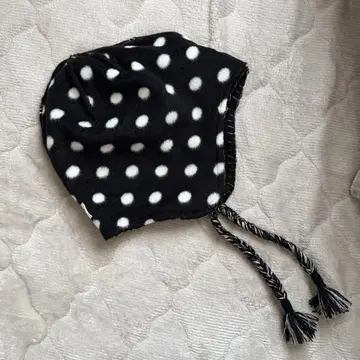 aeae 플리스 도트 무늬 니트 모자