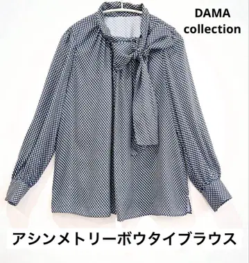 DAMA collection 비대칭 보타이 블라우스