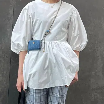 MYINE 마인 볼륨 블라우스 화이트