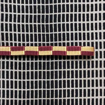 오비 장식 천 & 허리띠 삼분끈_03 블랙 격자 & 크림슨 x 크림 체크