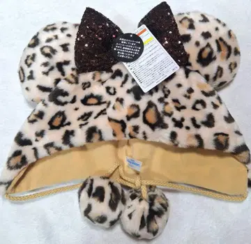 [택 포함 새상품] 미니 팬키프 레오파드 무늬 디즈니 브라운 스팽글