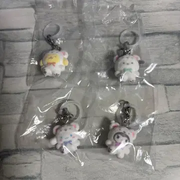 산리오 캐릭터 메지루시 액세서리 복슬복슬 스노우 4종 세트