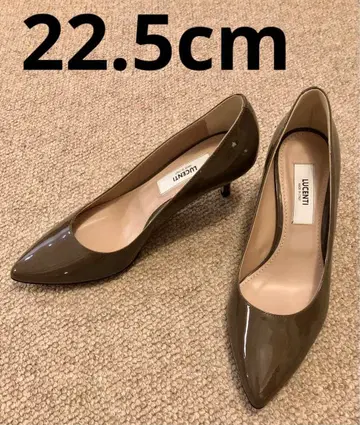 [ 미사용 새상품 ] LUCENTI 브라운 스틸레토 펌프스