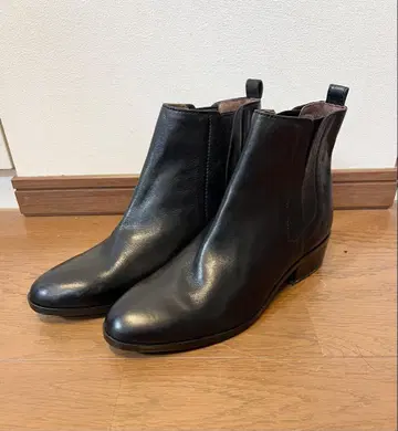 잉그 사이드 고어 부츠 천연 가죽 블랙 블랙 26cm