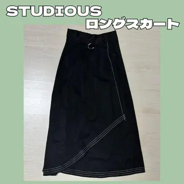 STUDIOUS 스테이디오스 플레어 스커트 롱 스커트 블랙