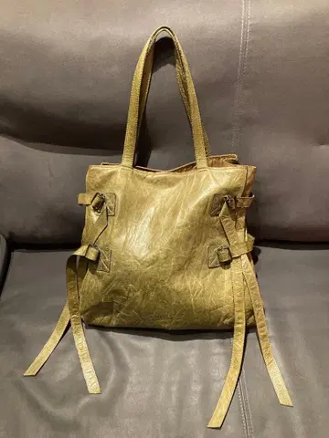 장 폴 고티에 고티에 가죽 숄더 카키