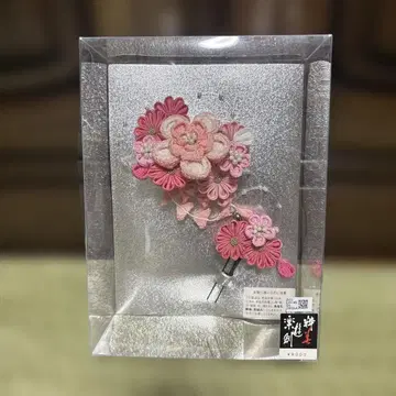 핑크 계열 꽃 머리 장식 일본 정통의상 소품