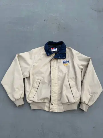 VISA 나일론 자켓 베이지/네이비