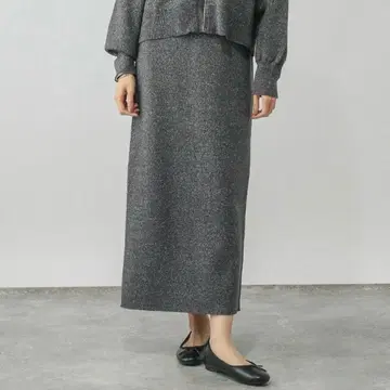 GLOBAL WORK 라메 니트 스커트