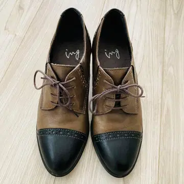 ing 잉그 윙팁 레이스업 슈즈 브라운&블랙 24cm