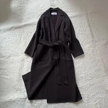 SOEJU 울 리버 로브 코트 차콜 아우터 M