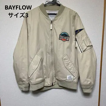 BAYFLOW MA-1 플라이트 자켓 사이즈 3 베이지 아이보리