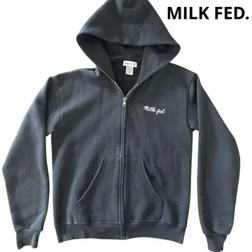 인기! MILK FED. 두꺼운 원단 속기모 집업 후드티 블랙 S