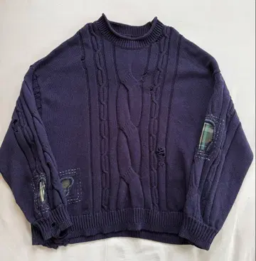 UNION 데미지 가공 니트 XL