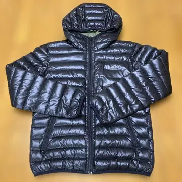 beams 후드 부착 블랙 다운 자켓