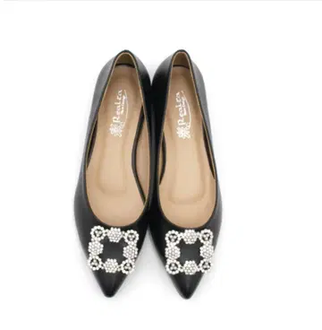 비쥬 펌프스 LL 24.5 블랙 포인티드 결혼식