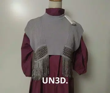 택 포함 새상품 UN3D, 슬리브리스 니트 정가 31900엔
