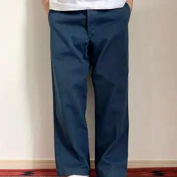 90s USA Dickies 874 워크 팬츠 네이비 센터 프레스