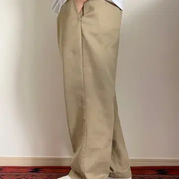 90s USA 기획 압착 택 Dickies 874 워크 팬츠 카키 44