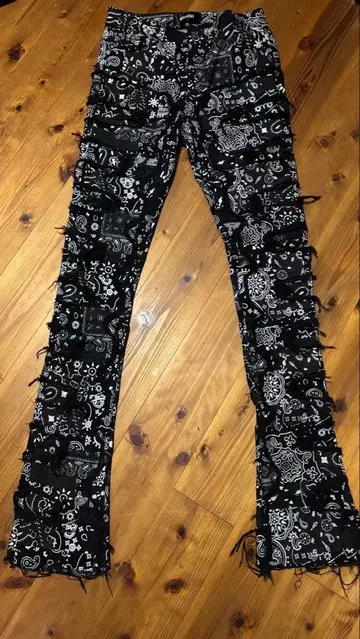 Guapi 페이즐리 플레어 데님 size30