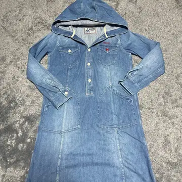 HYSTERIC GLAMOUR 후드 부착 데님 원피스
