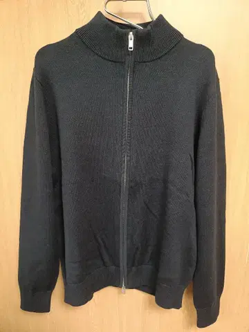 코튼 메리노 스웨터 더블 집업 블루종 / 드라이버즈 니트