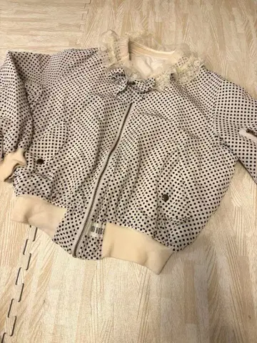 핑크하우스 도트 무늬 자켓 리본 포함