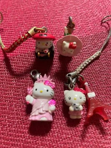 지역 한정 키티 도쿄 한정판 스트랩 4개 세트